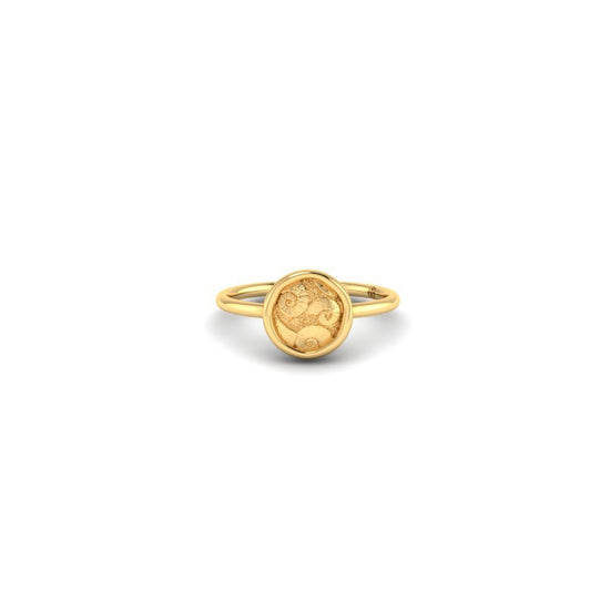 #The Shell mini ring, solid gold# - Mirandum Jewellery