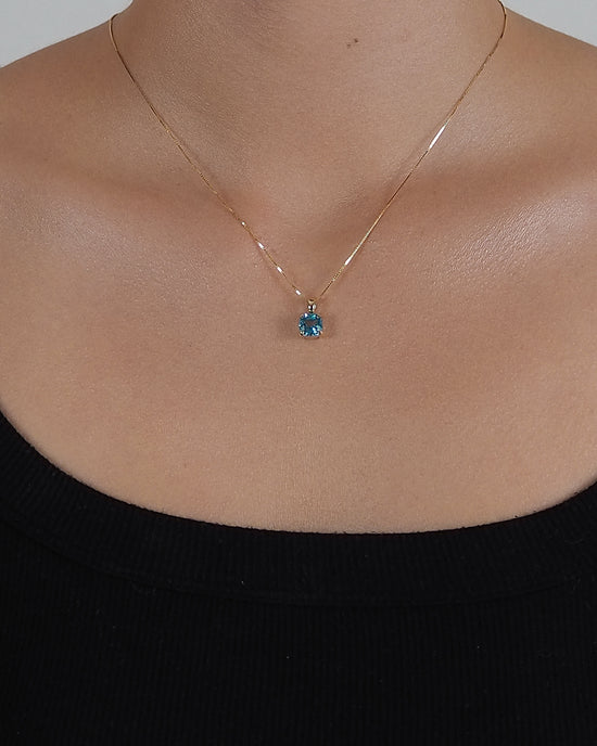 Flare Pendant —  Topaz 7mm