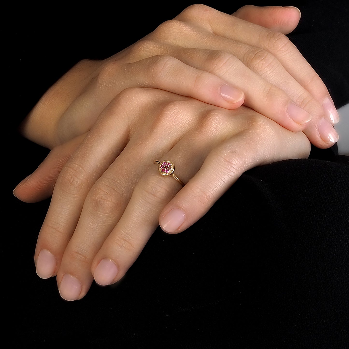 Petit Pastille Ring — Gold with Rubies & Pink Sapphires