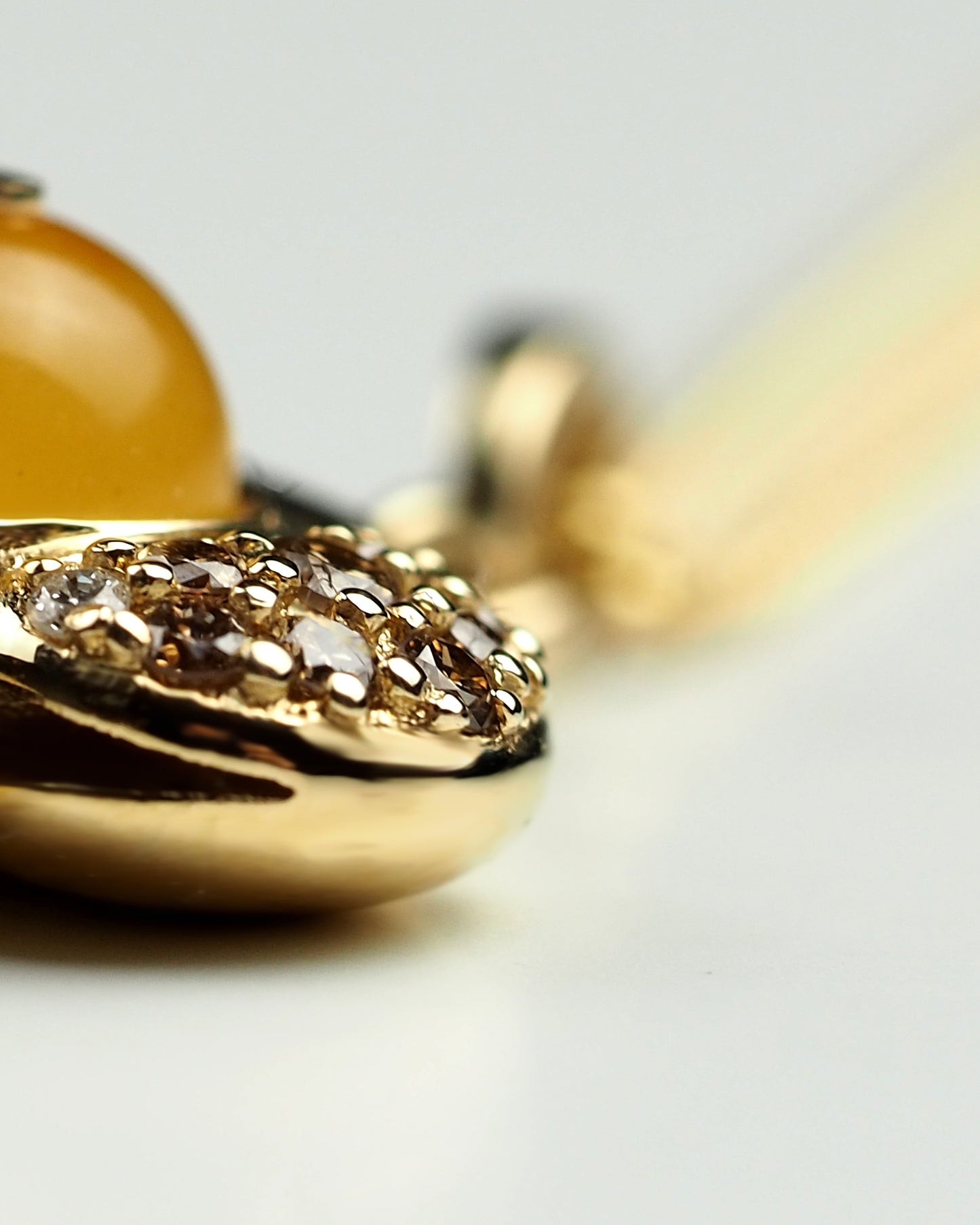 Baltic Pendant — Amber & Australian Chocolate Diamonds