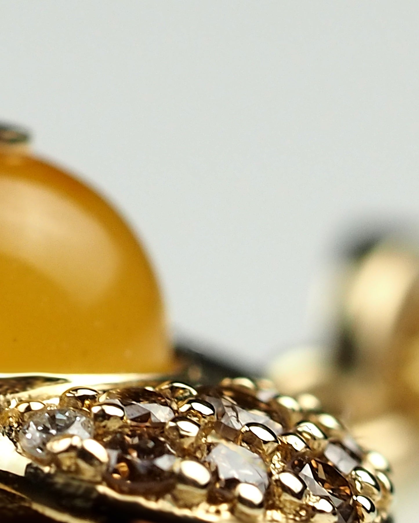 Baltic Pendant — Amber & Australian Chocolate Diamonds