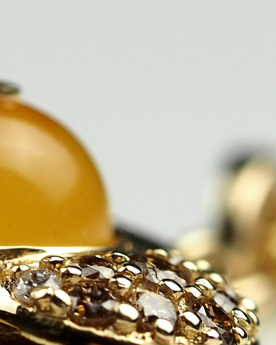 Baltic Pendant — Amber & Australian Chocolate Diamonds