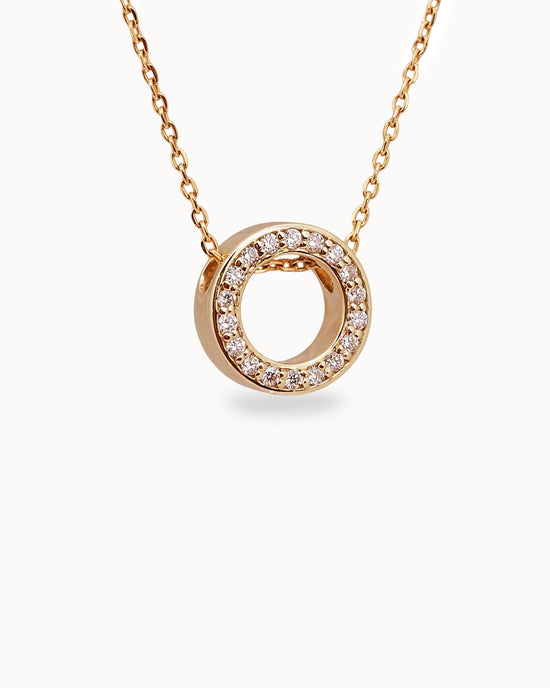 Flare- Halo diamond necklace