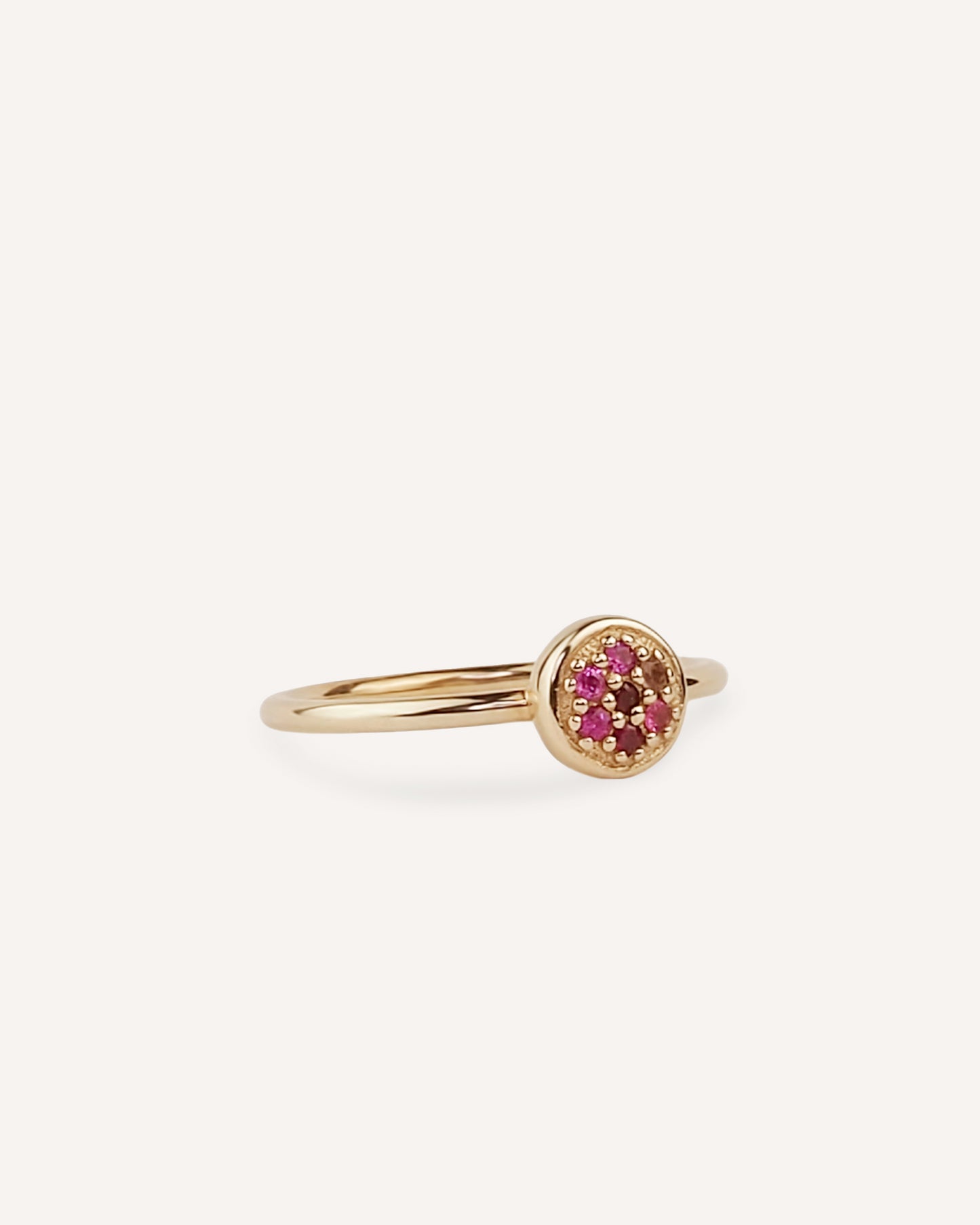 Petit Pastille Ring — Gold with Rubies & Pink Sapphires