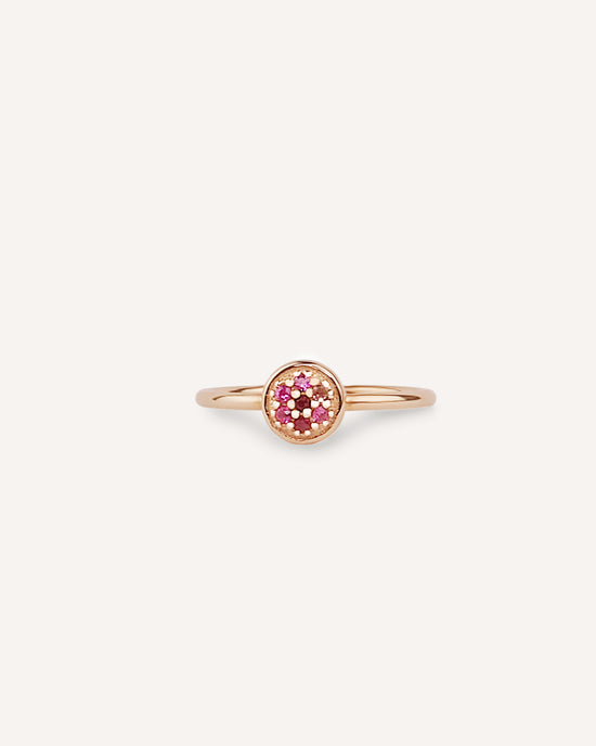 Petit Pastille Ring — Gold with Rubies & Pink Sapphires