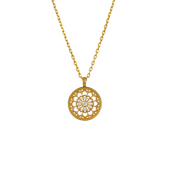 PARIS PENDANT, Solid Gold with diamond