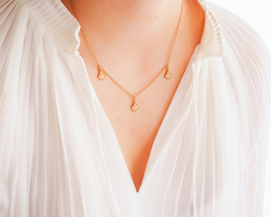 VENICE necklace Solid gold with diamonds