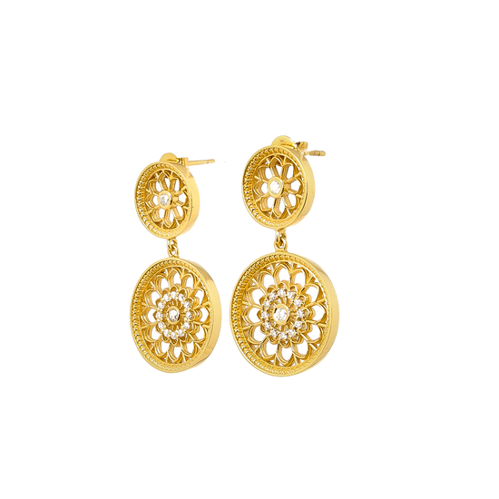 PARIS EARRINGS, Solid Gold with Diamonds