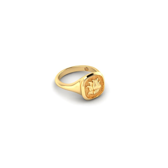 #Lotus Pinky ring Solid gold# - Mirandum Jewellery