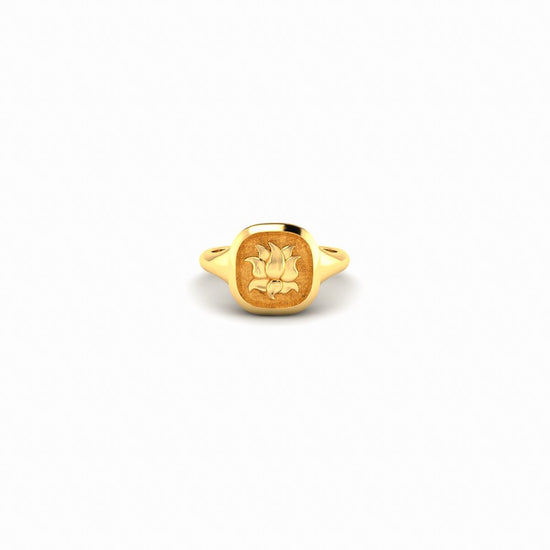 #Lotus Pinky ring Solid gold# - Mirandum Jewellery