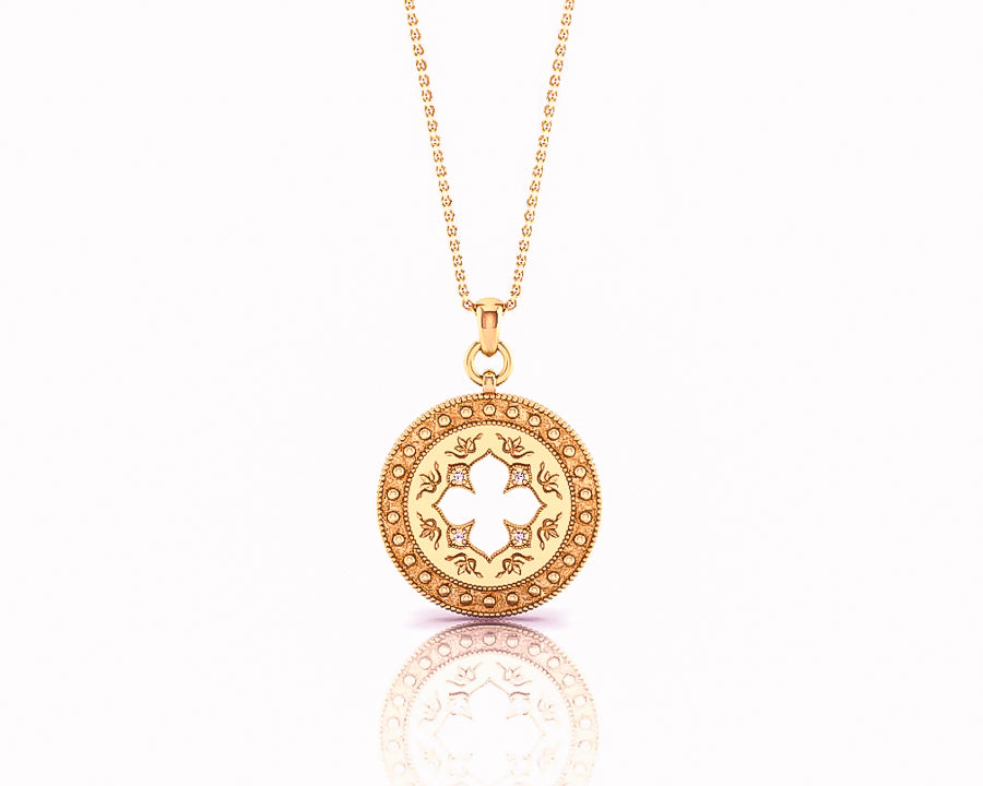 Venice medallion vermeil moissanites jewellery jewelrypendant necklace