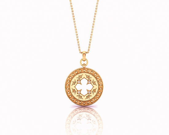 VENICE Medallion Solid gold with diamonds