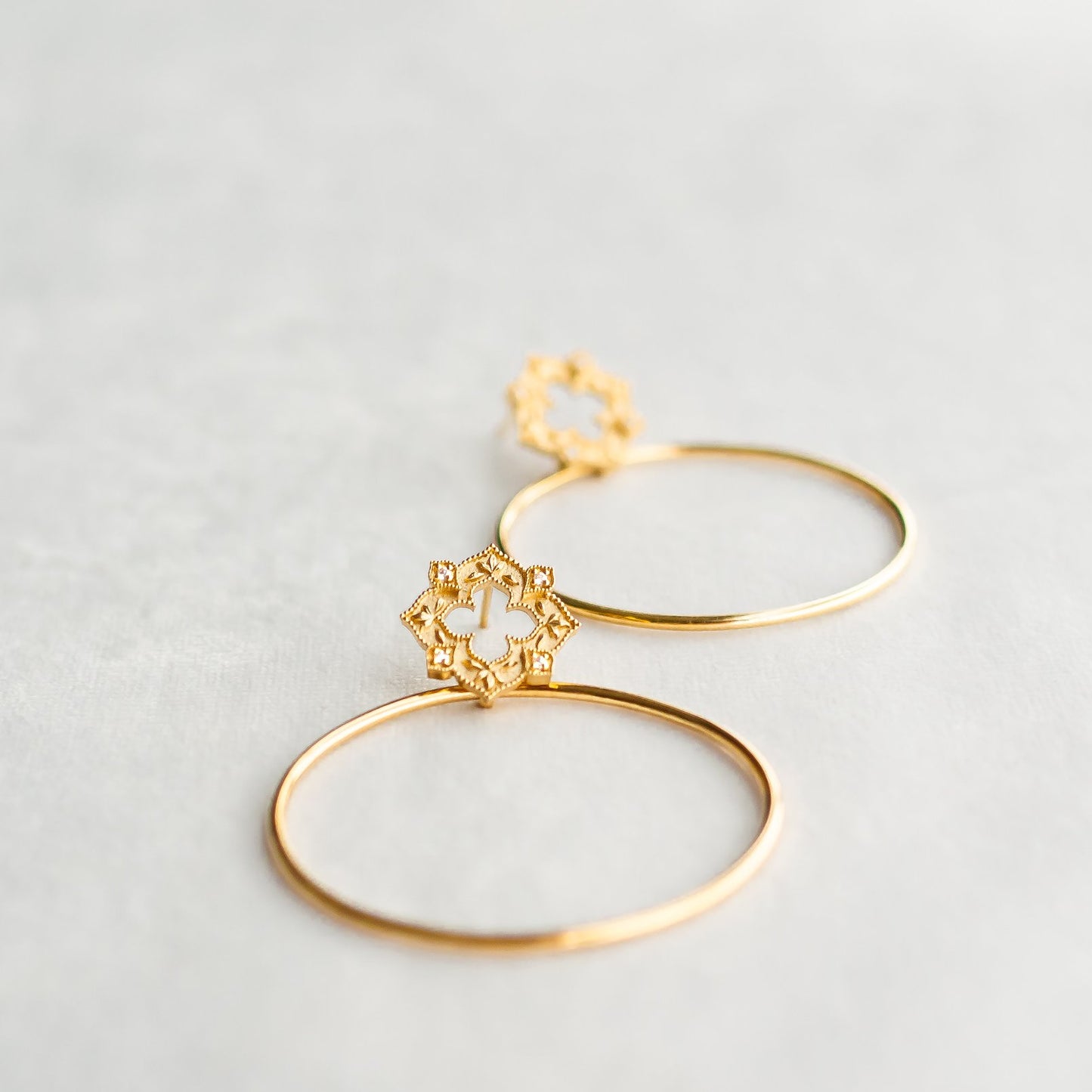 #VENICE Earrings Solid gold with diamonds# - Mirandum Jewellery